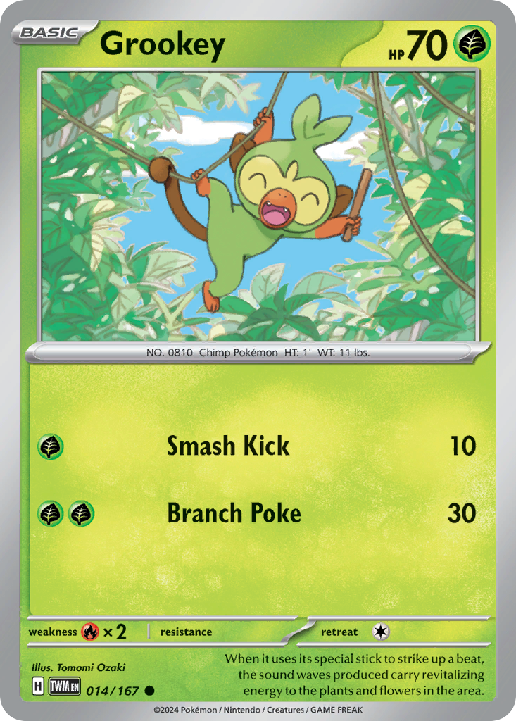 Grookey (14/167) - Twilight Masquerade Pokémon Card