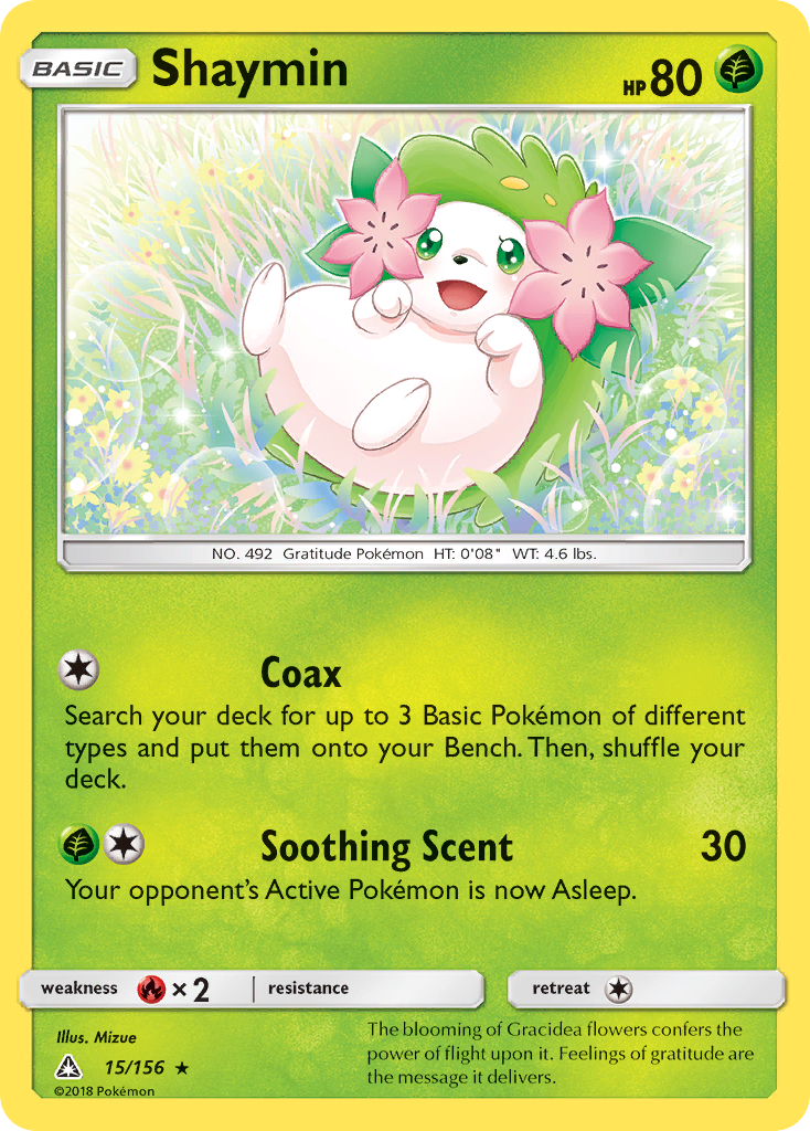 Shaymin (15/156) - Ultra Prism Pokémon Card