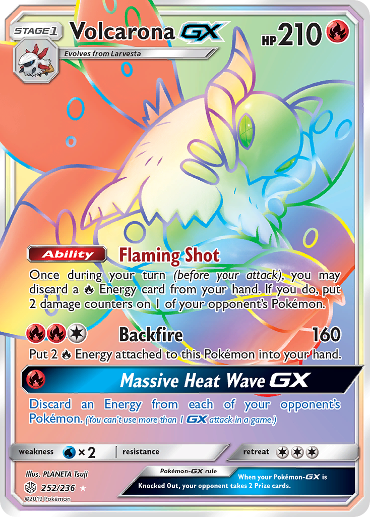 Volcarona GX (252/236) - Cosmic Eclipse Pokémon Card