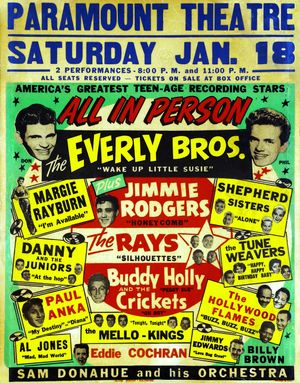 Everly Brothers & Buddy Holly Paramount Theatre Buffalo 1958