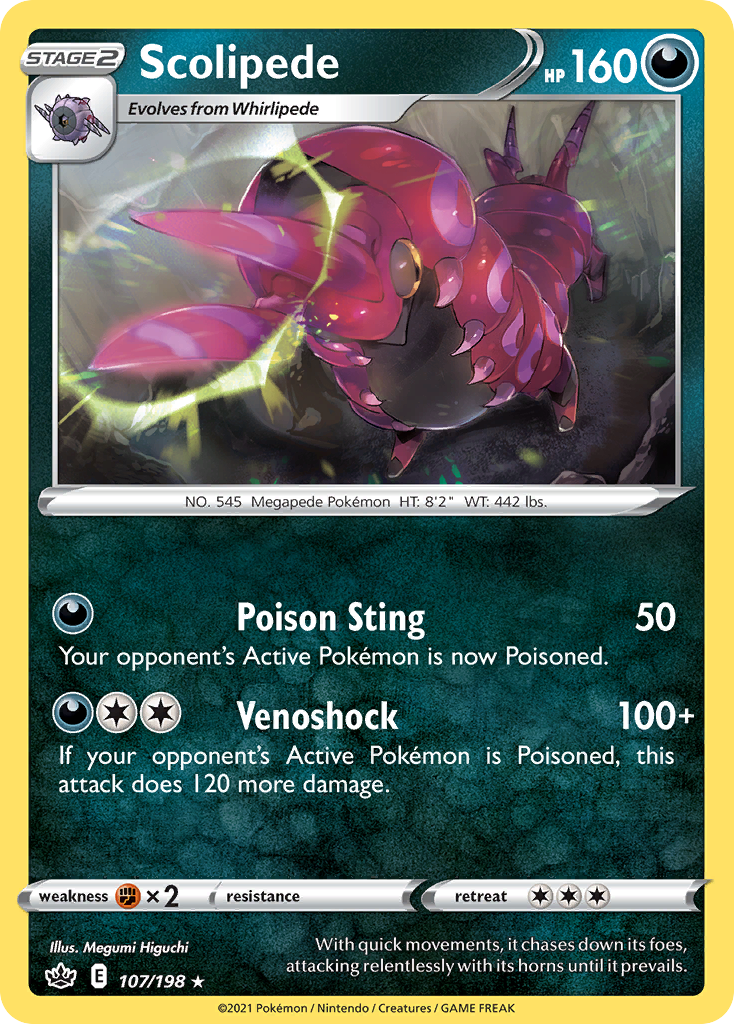 Scolipede (107/198) - Chilling Reign Pokémon Card