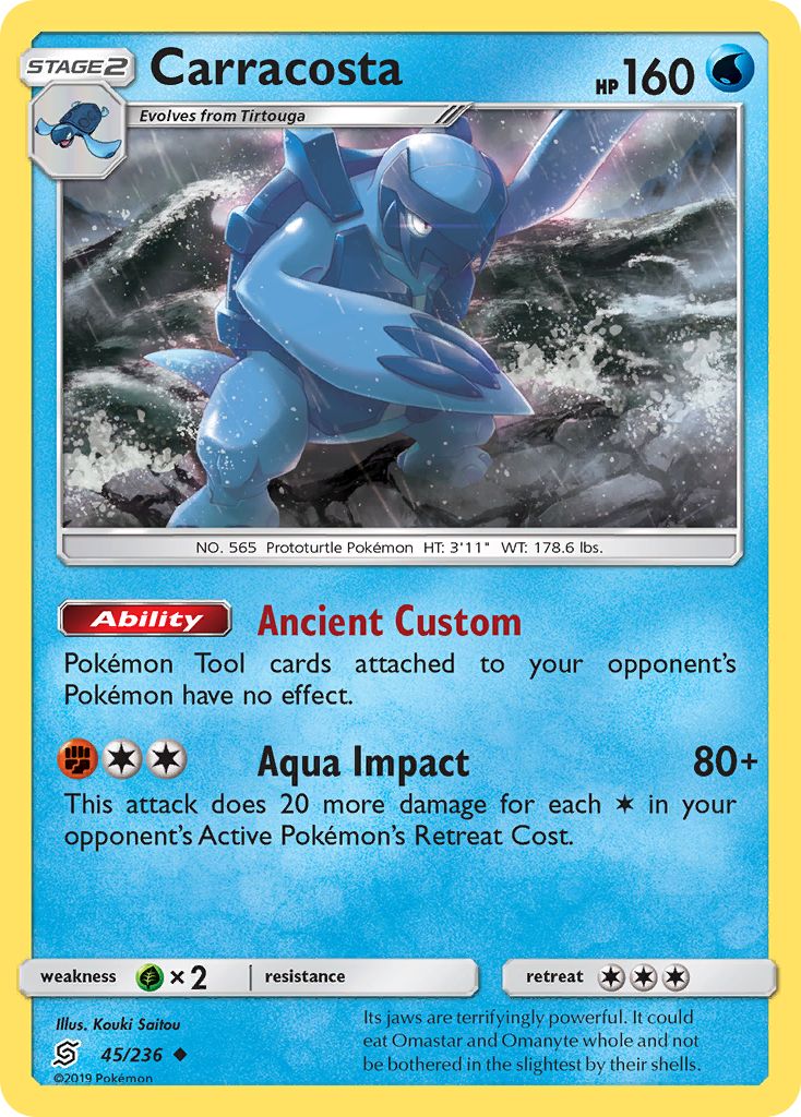 Carracosta (45/236) - Unified Minds Pokémon Card