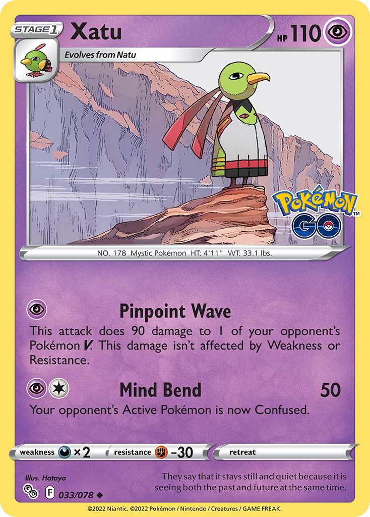 Xatu (33/78) - Pokémon GO Pokémon Card