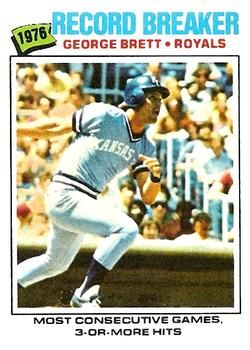 Lot of (2) George Brett Baseball Cards with 1977 Topps #580, 1976 Topps #19