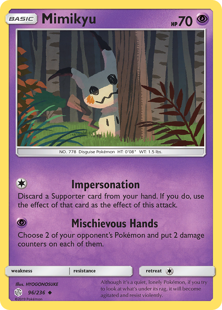 Mimikyu (96/236) - Cosmic Eclipse Pokémon Card