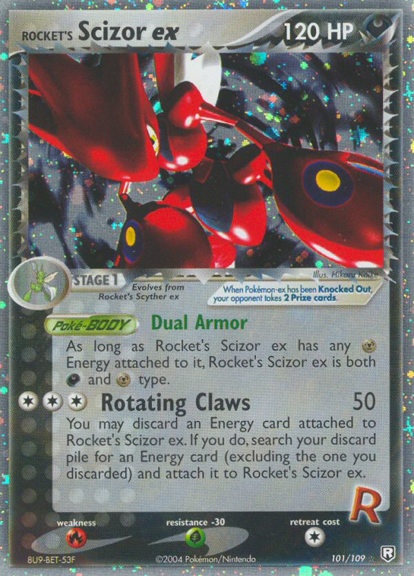 Rocket's Scizor ex (101/109) - Team Rocket Returns Pokémon Card