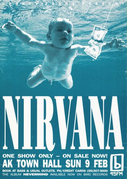 Nirvana AZ Town Hall 1992 Concert Poster