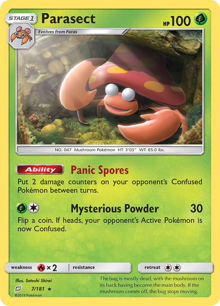 Parasect (7/181) - Team Up Pokémon Card