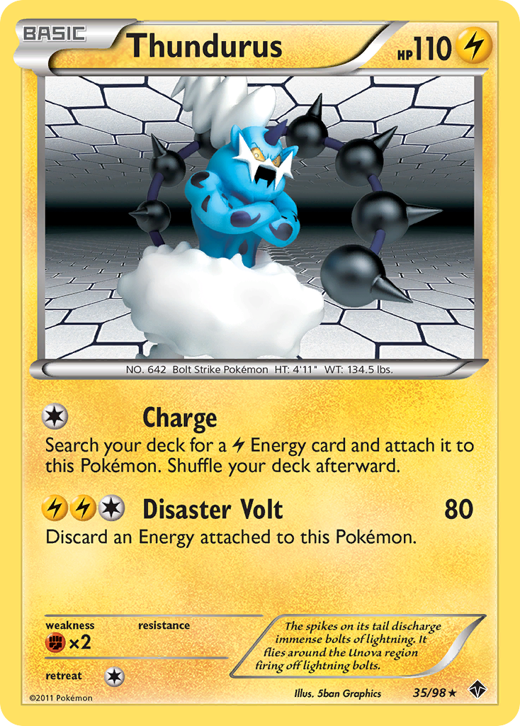 Thundurus (35/98) - Emerging Powers Pokémon Card