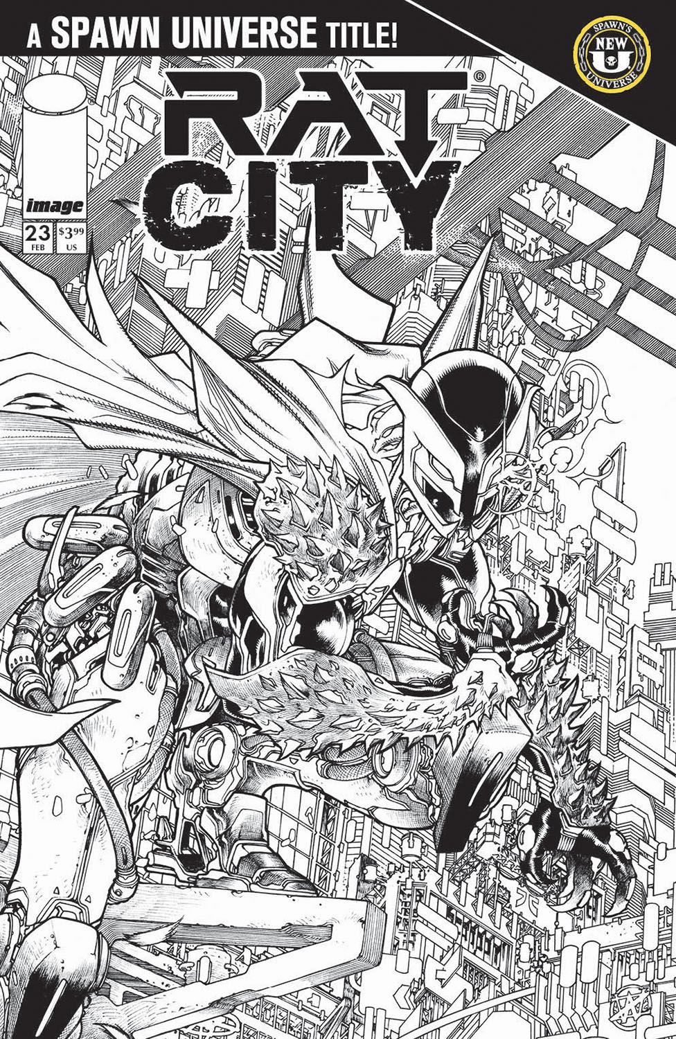 Rat City #23 (Cvr B Harvey Tolibao B&W Variant) Comic