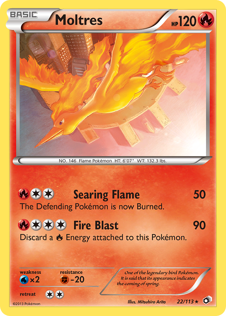 Moltres (22/113) - Legendary Treasures Pokémon Card