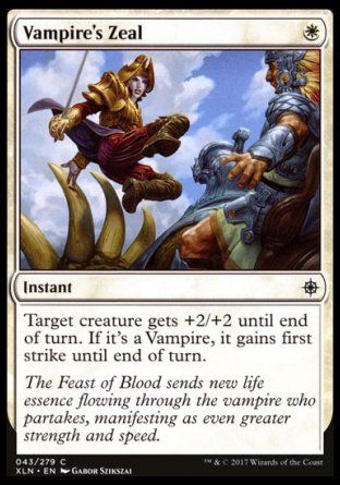 Vampire's Zeal (Ixalan) Trading Card