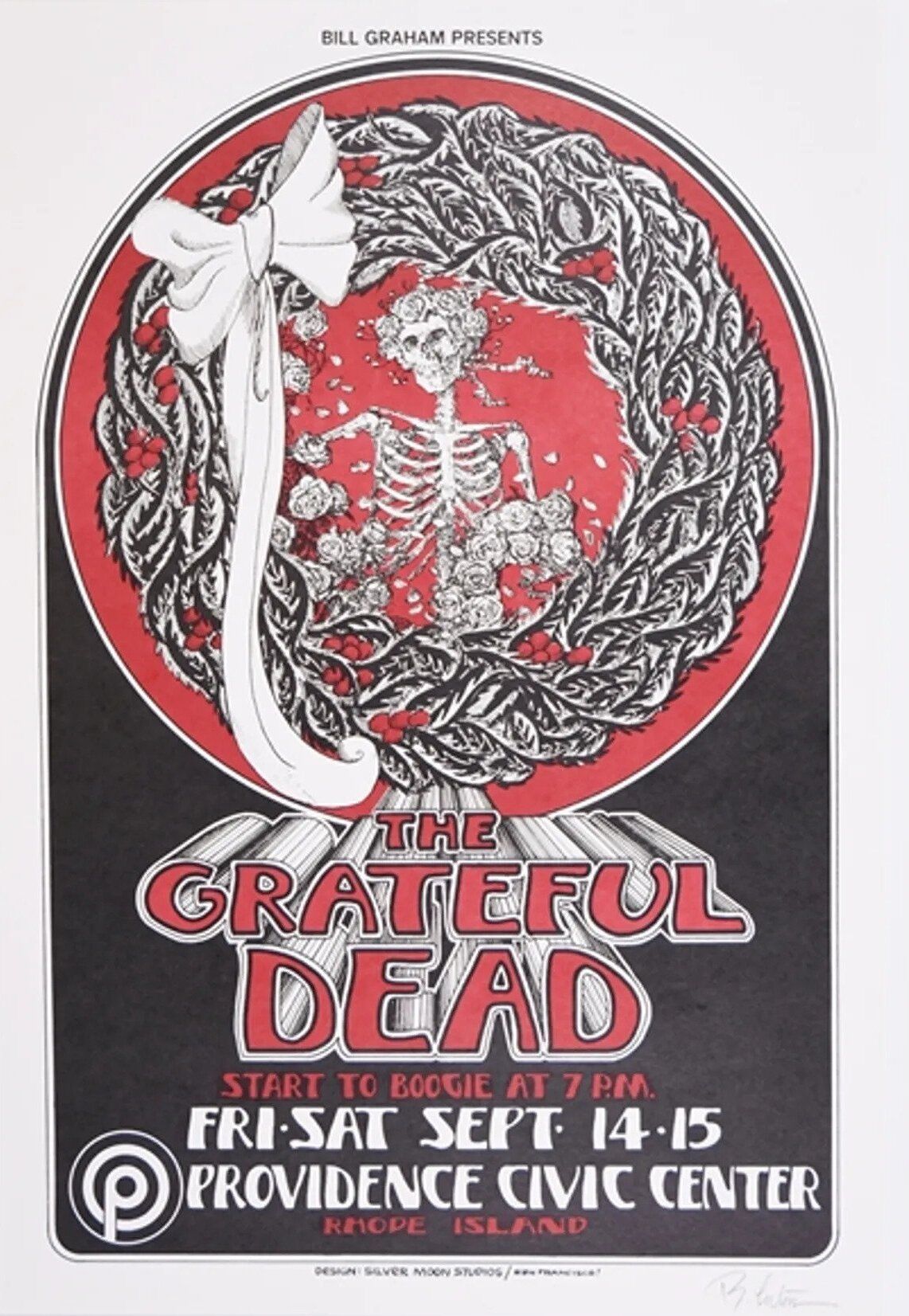 Grateful Dead Providence Civic Center 1973 Concert Poster
