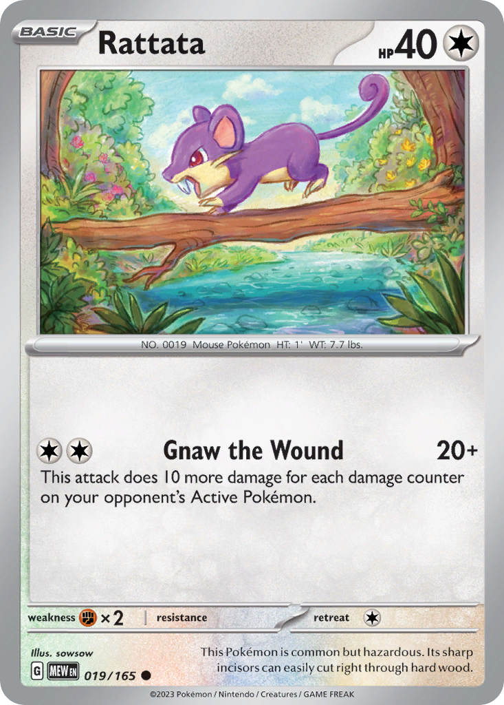 Rattata (19/165) - 151 Pokémon Card