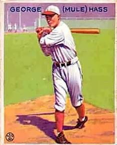 Mule Haas 1933 Goudey (R319) #219 Sports Card