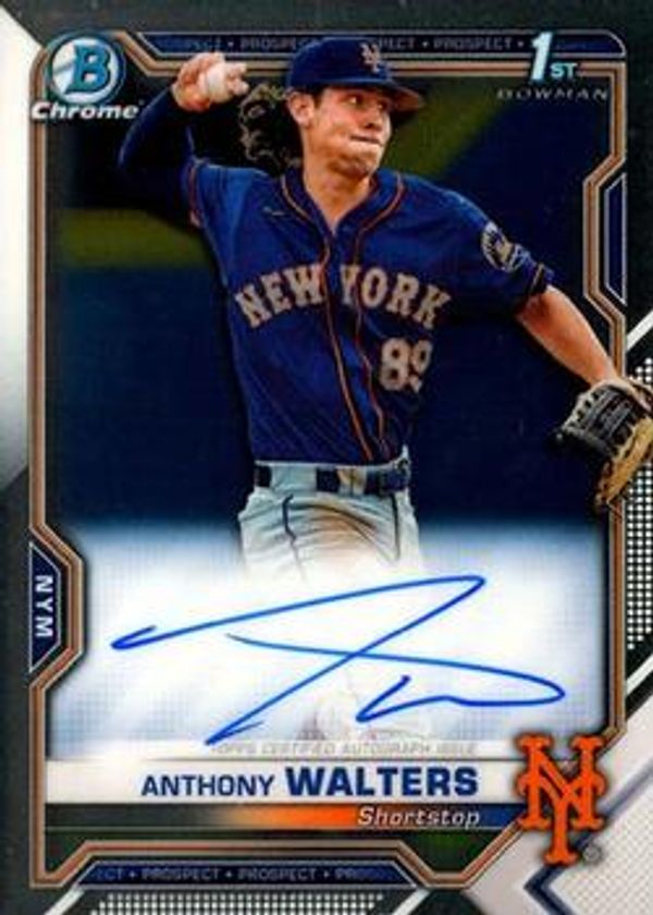 Anthony Walters 2021 Bowman Chrome - Prospect Autographs Baseball #CPA-AW