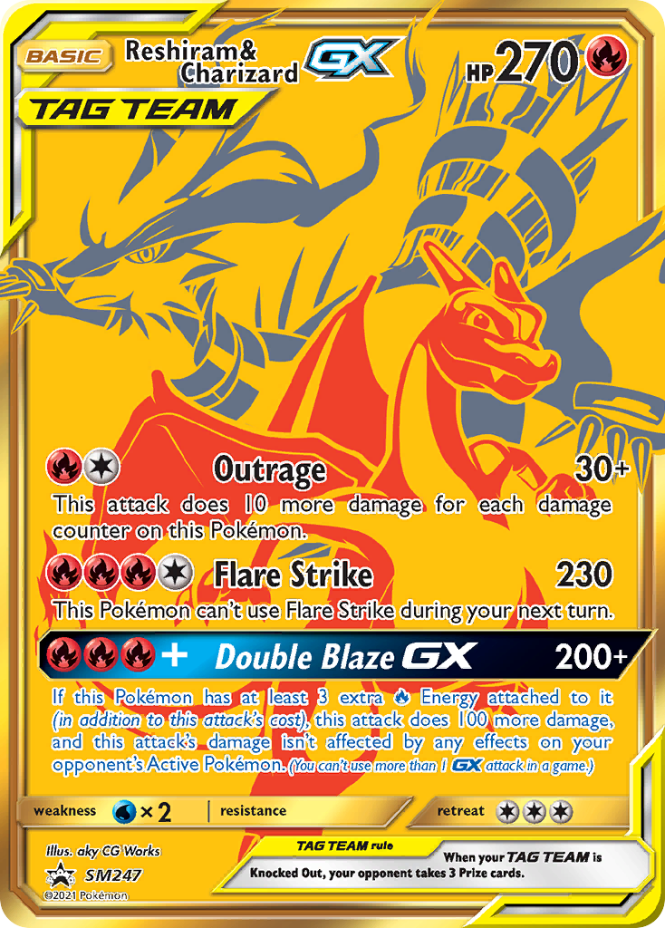 Reshiram & Charizard GX (SM247) - SM Black Star Promos Pokémon Card