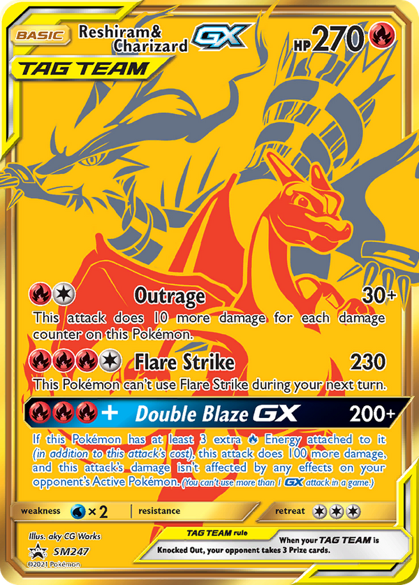 Reshiram & Charizard GX (SM247) - SM Black Star Promos