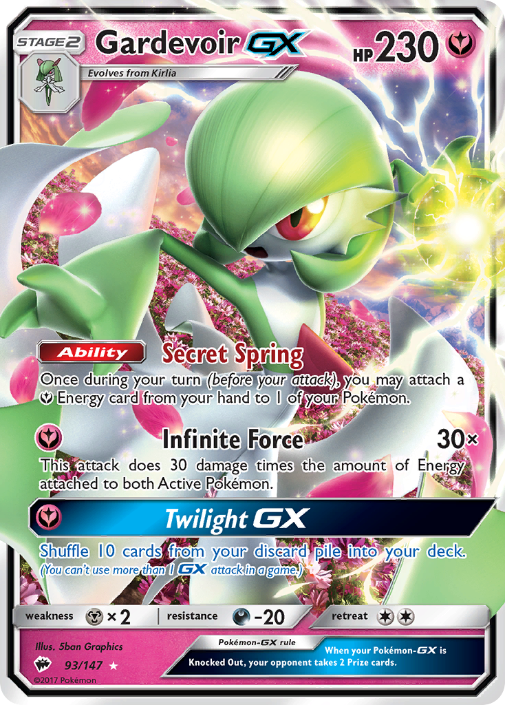 Gardevoir GX (93/147) - Burning Shadows Pokémon Card