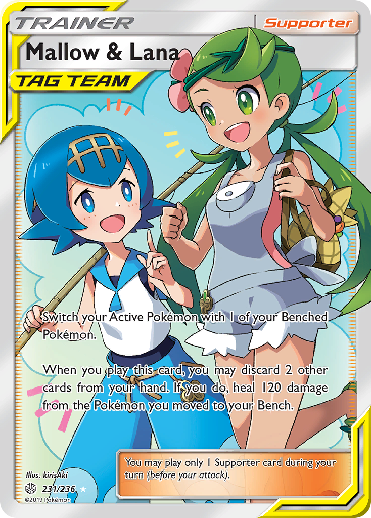 Mallow & Lana (231/236) - Cosmic Eclipse Pokémon Card