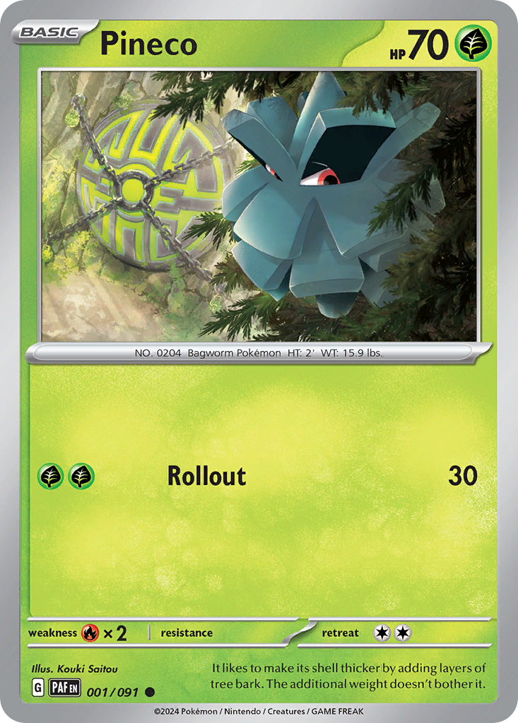 Pineco (1/91) - Paldean Fates Pokémon Card