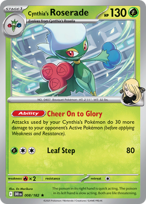 Cynthia's Roserade (8/182) - Destined Rivals