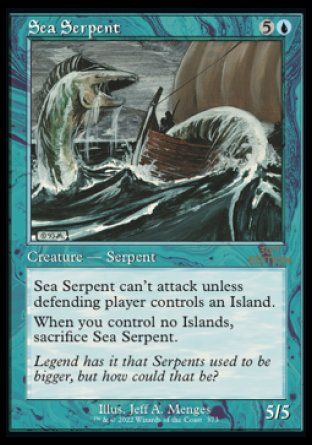 Sea Serpent (Magic 30th Anniversary Edition - Old Frame) Trading Card