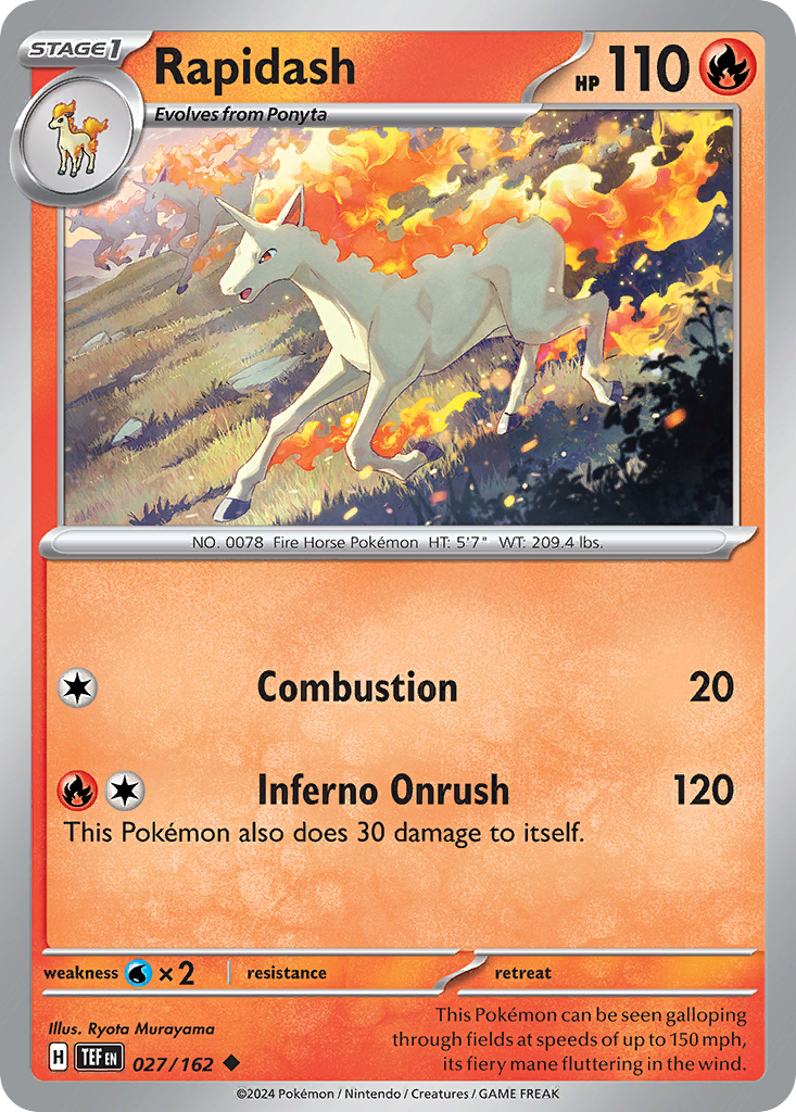 Rapidash (27/162) - Temporal Forces Pokémon Card