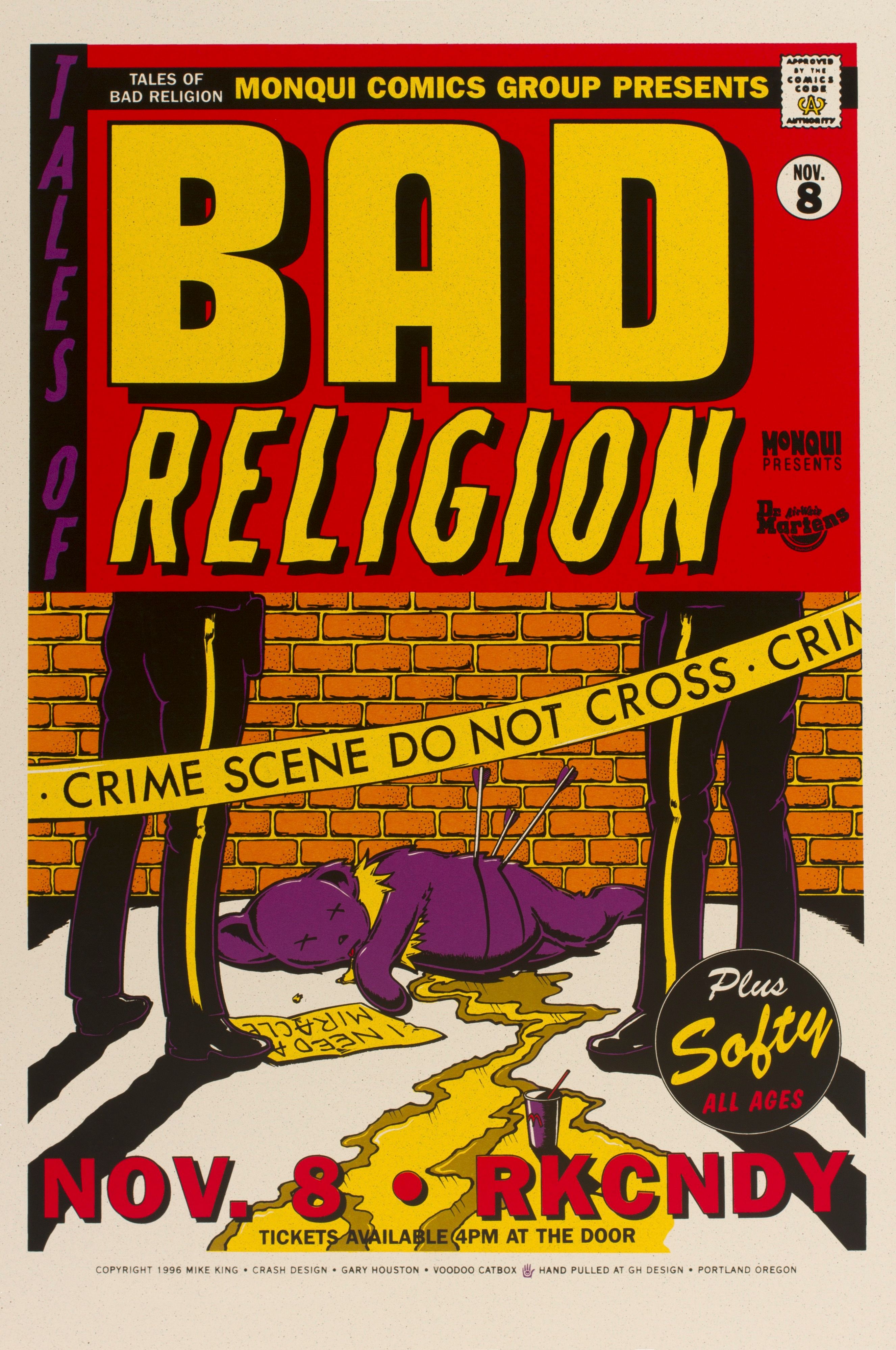 MXP-16.1 Bad Religion 2010 Rkcndy  Jun 22 Concert Poster