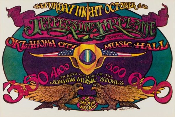 Jefferson Airplane Oklahoma City Music Hall HANDBILL 1969