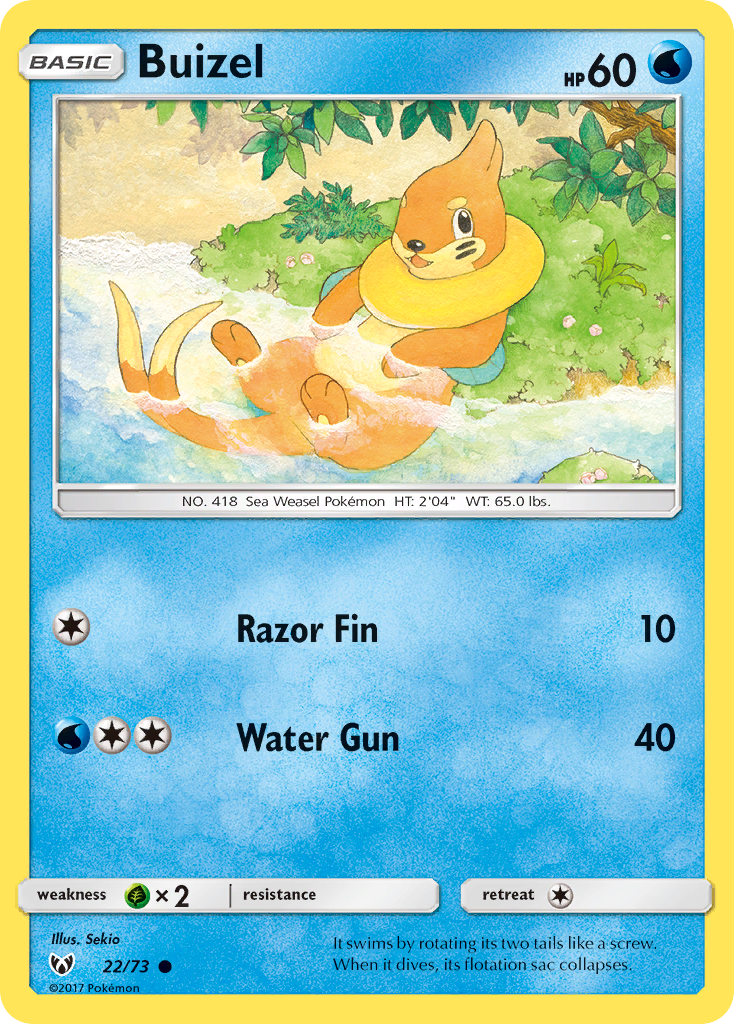 Buizel (22/73) - Shining Legends Pokémon Card