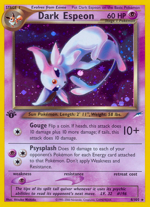 Dark Espeon (4/105) - Neo Destiny Pokémon Card