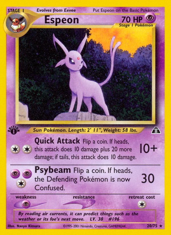 Espeon (20/75) - Neo Discovery Pokémon Card