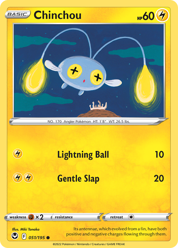 Chinchou (51/195) - Silver Tempest Pokémon Card