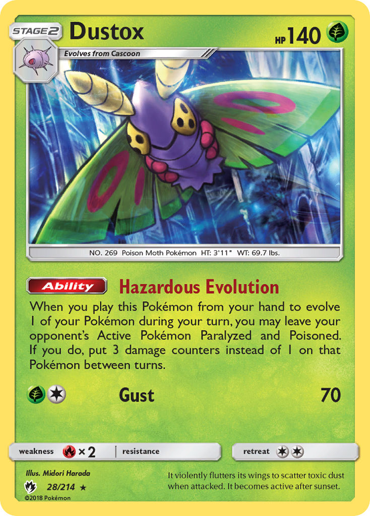 Dustox (28/214) - Lost Thunder Pokémon Card