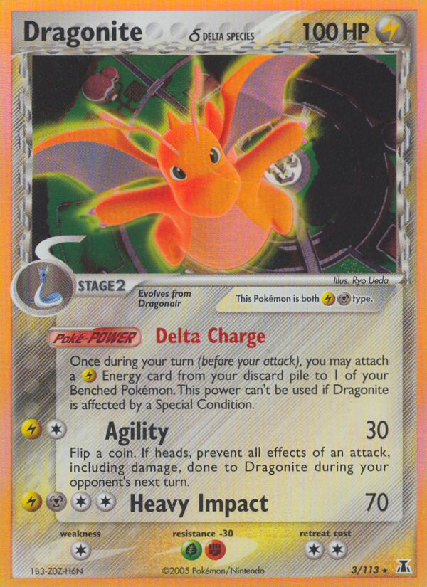 Dragonite δ (3/113) - Delta Species Pokémon Card