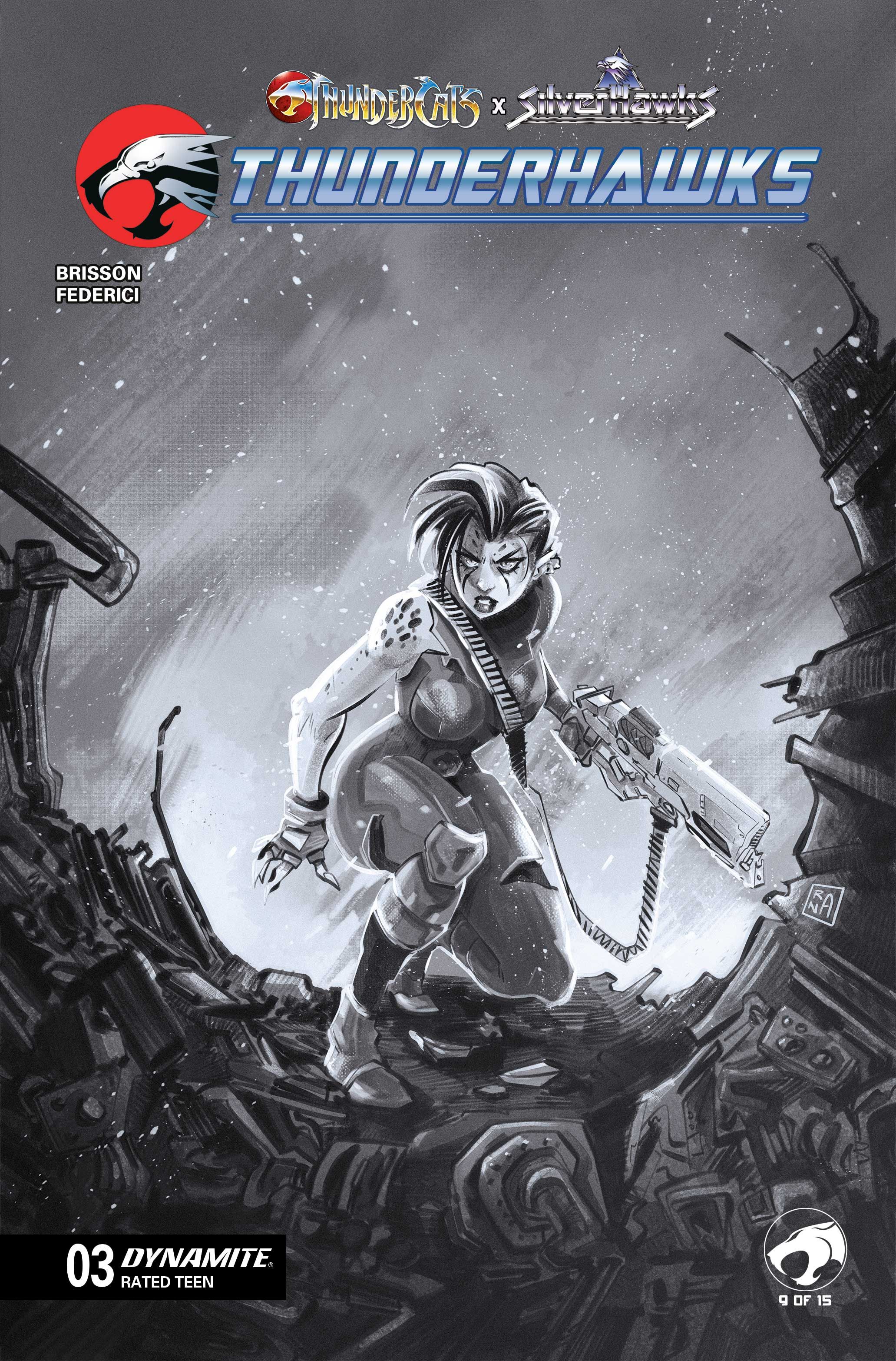 Thundercats X Silverhawks Thunderhawks #3 (Cvr G Inc 1:10 Alessendro Ranaldi Line Art Variant) Comic