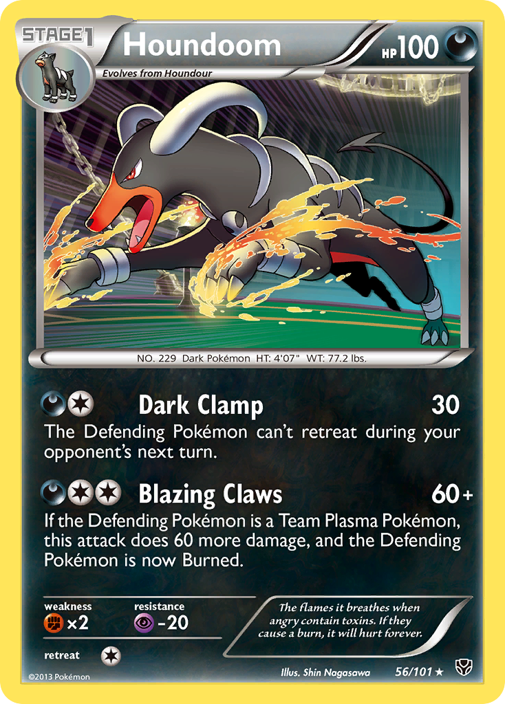 Houndoom (56/101) - Plasma Blast Pokémon Card