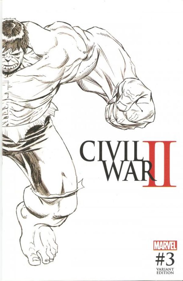 Civil War II #3 (Joe Quesada Midnight Launch Sketch Variant)