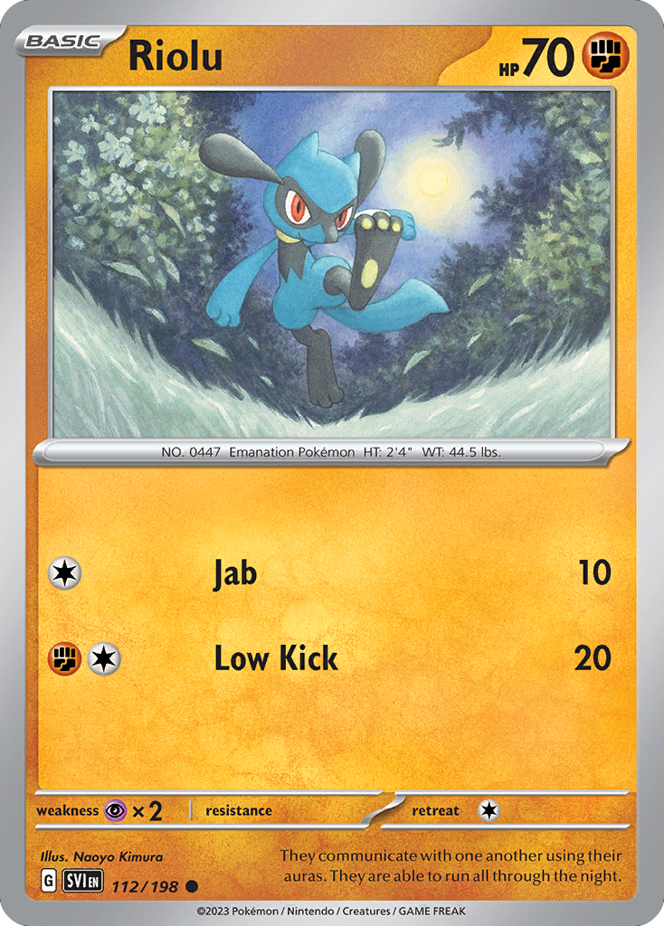 Riolu (112/198) - Scarlet & Violet Pokémon Card