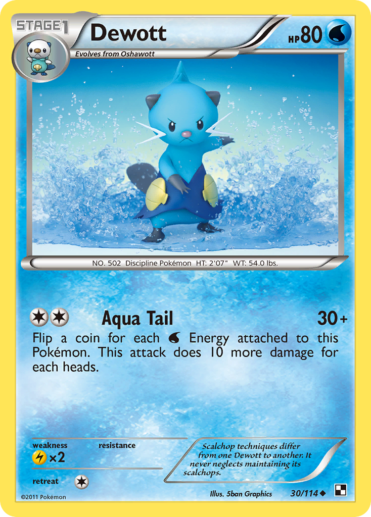 Dewott (30/114) - Black & White Pokémon Card