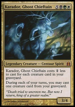 Karador, Ghost Chieftain (MTG Commander) Trading Card