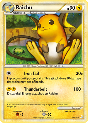 Raichu (10/123) - HeartGold & SoulSilver