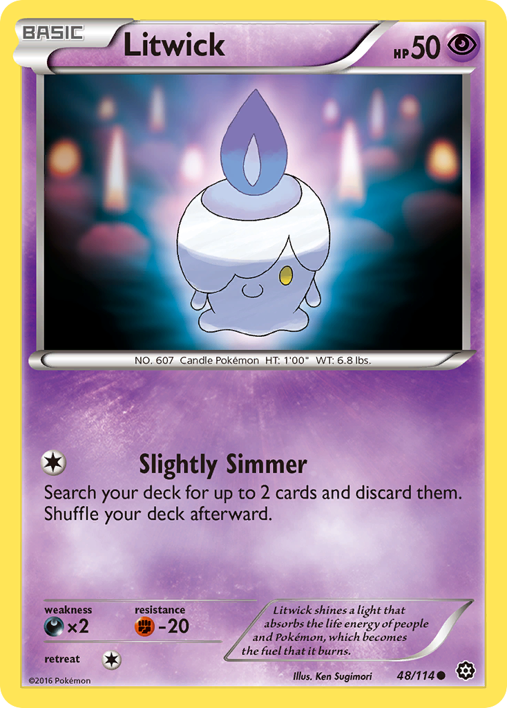 Litwick (48/114) - Steam Siege Pokémon Card