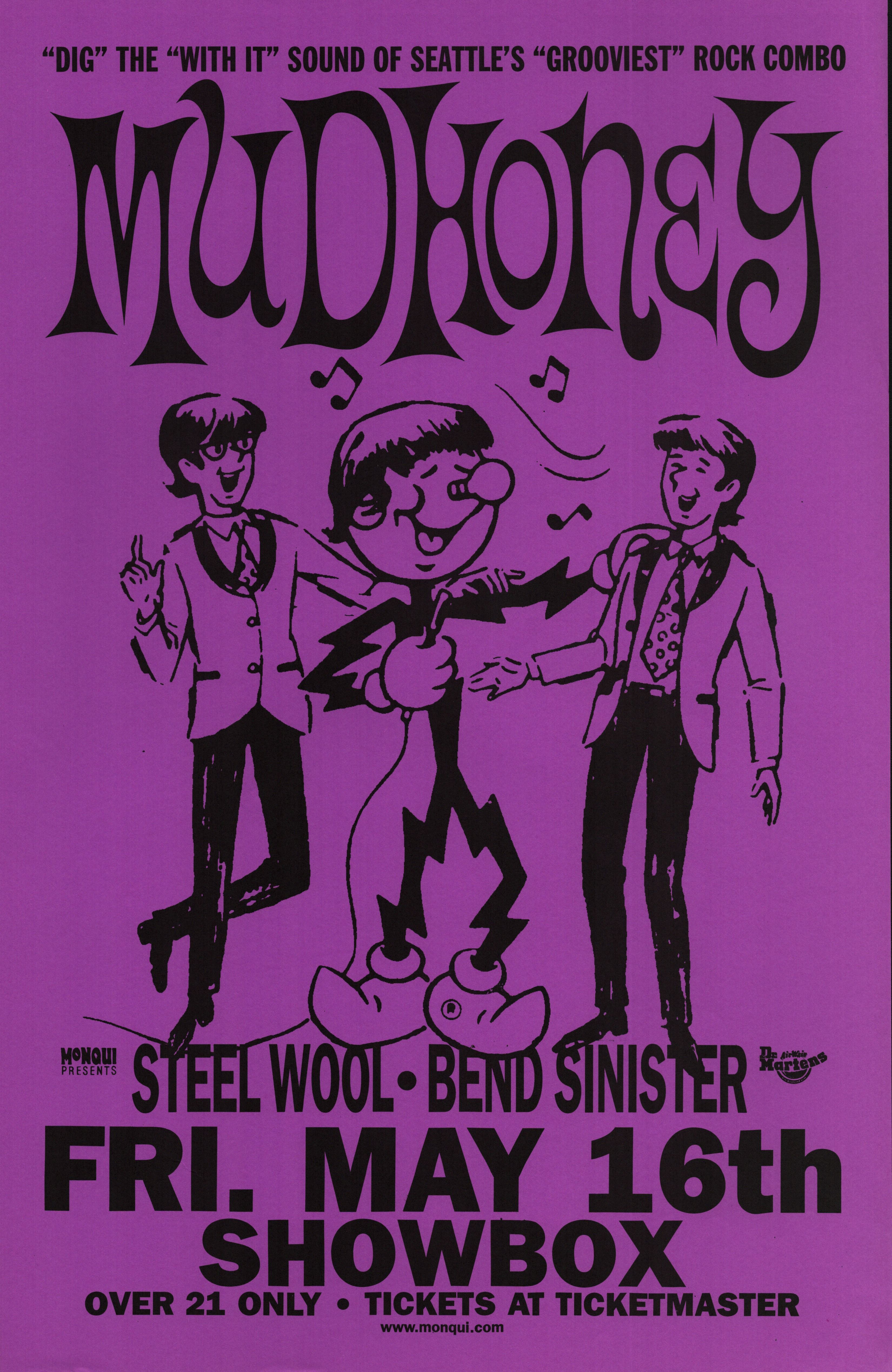 Mudhoney & Steel Wool Showbox 1997 Concert Poster