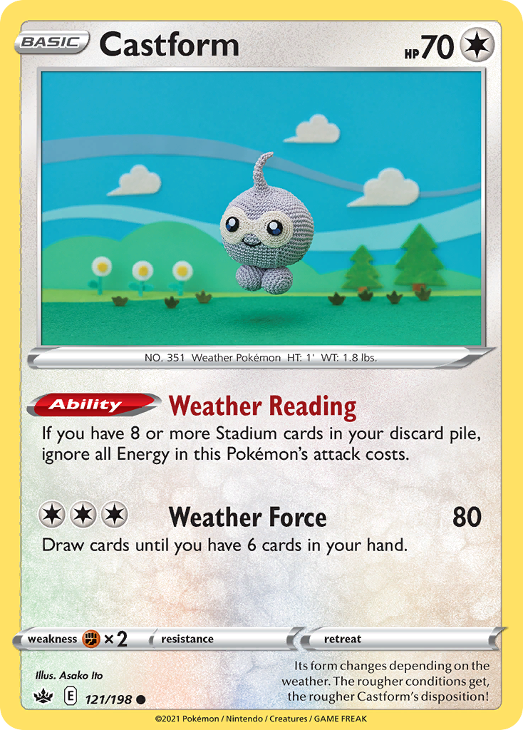 Castform (121/198) - Chilling Reign Pokémon Card