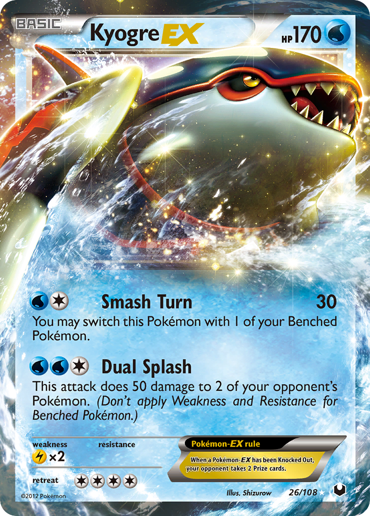 Kyogre EX (26/108) - Dark Explorers Pokémon Card