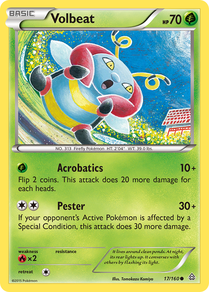 Volbeat (17/160) - Primal Clash Pokémon Card