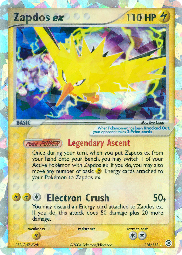 Zapdos ex (116/112) - FireRed & LeafGreen Pokémon Card