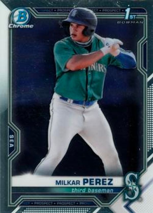 Milkar Perez 2021 Bowman Chrome - Prospects Baseball #BCP-215